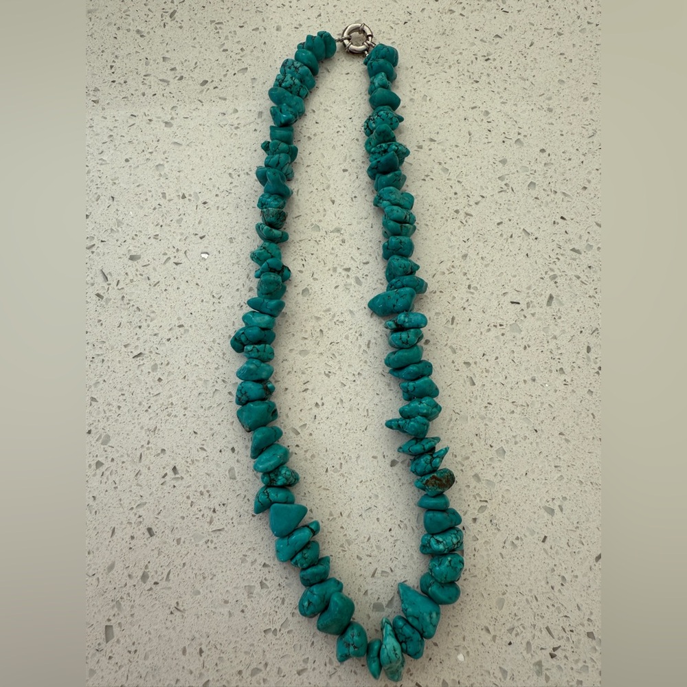 Large Chunk Turquoise Necklace